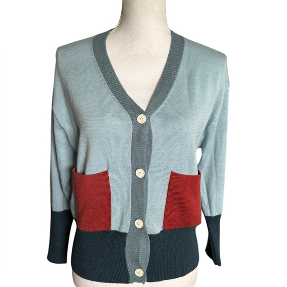 Ecru Emissary Women’s Wool Blend button cardigan size small - Picture 2 of 7